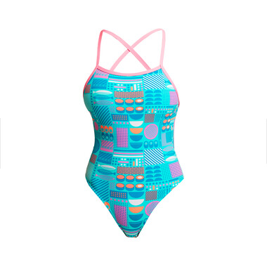 FUNKITA TIE ME TIGHT SUSHI SMOOSHY Women's Swimsuit (One Piece) Turquoise/Pink 2020 0